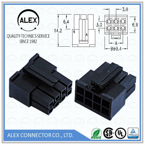 Receptacle Housing / .118"(3.00mm) Dual Row Wire-to-Board Connectos