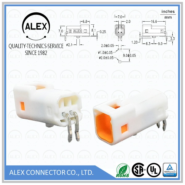 Right Angle Header / .079"(2.00mm) Waterproof Connectors System